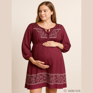 Maternity dress, elastic under the bust area